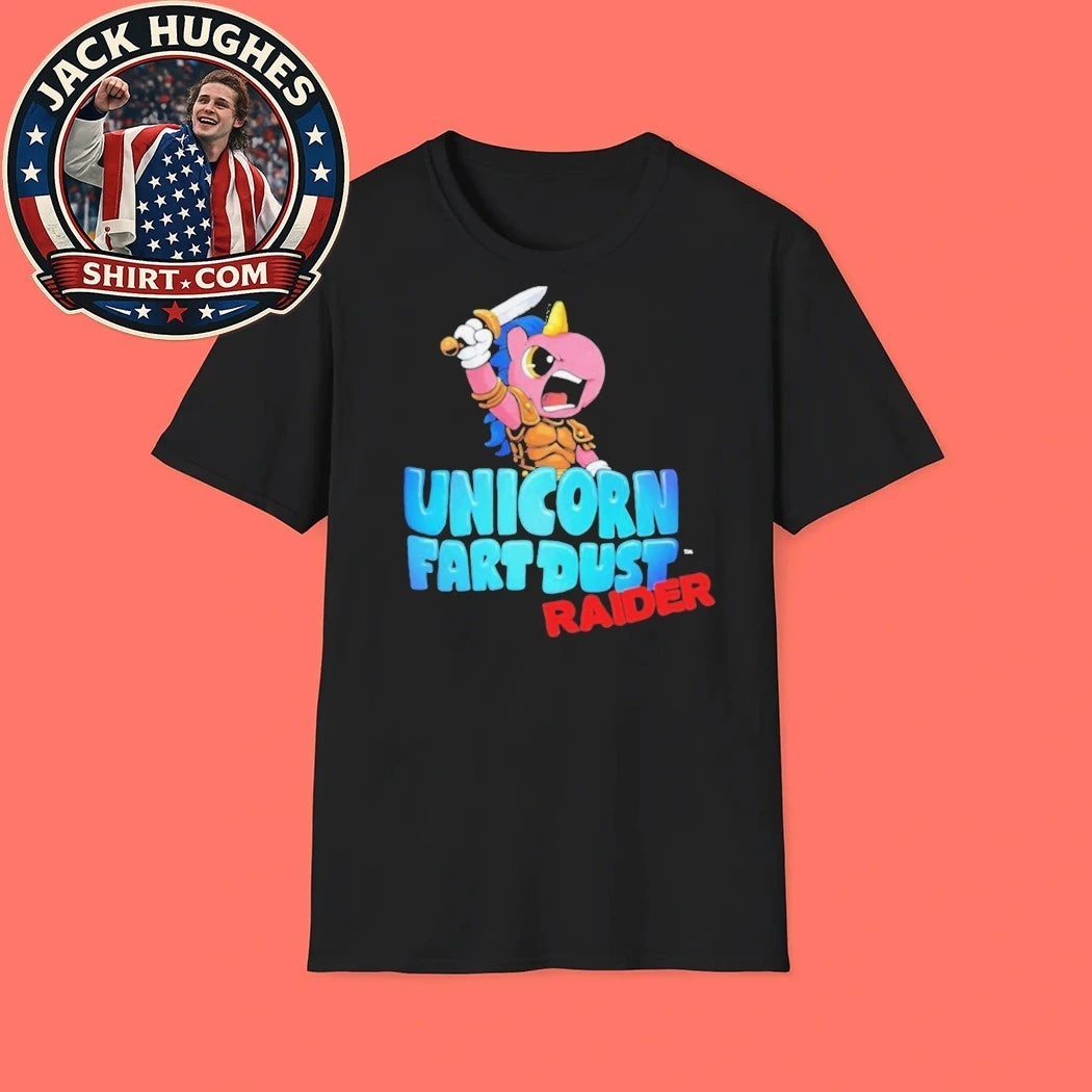 Unicorn Fart Dust Raider Funny Cartoon Warrior Shirt