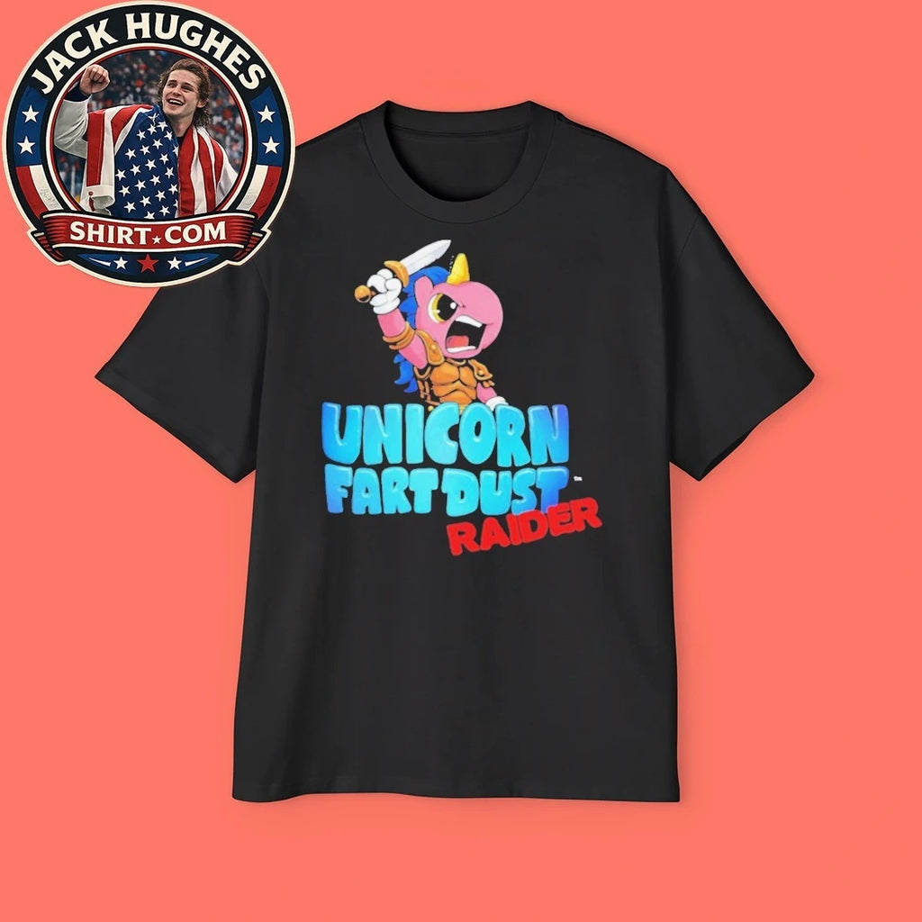 Unicorn Fart Dust Raider Funny Cartoon Warrior Shirt