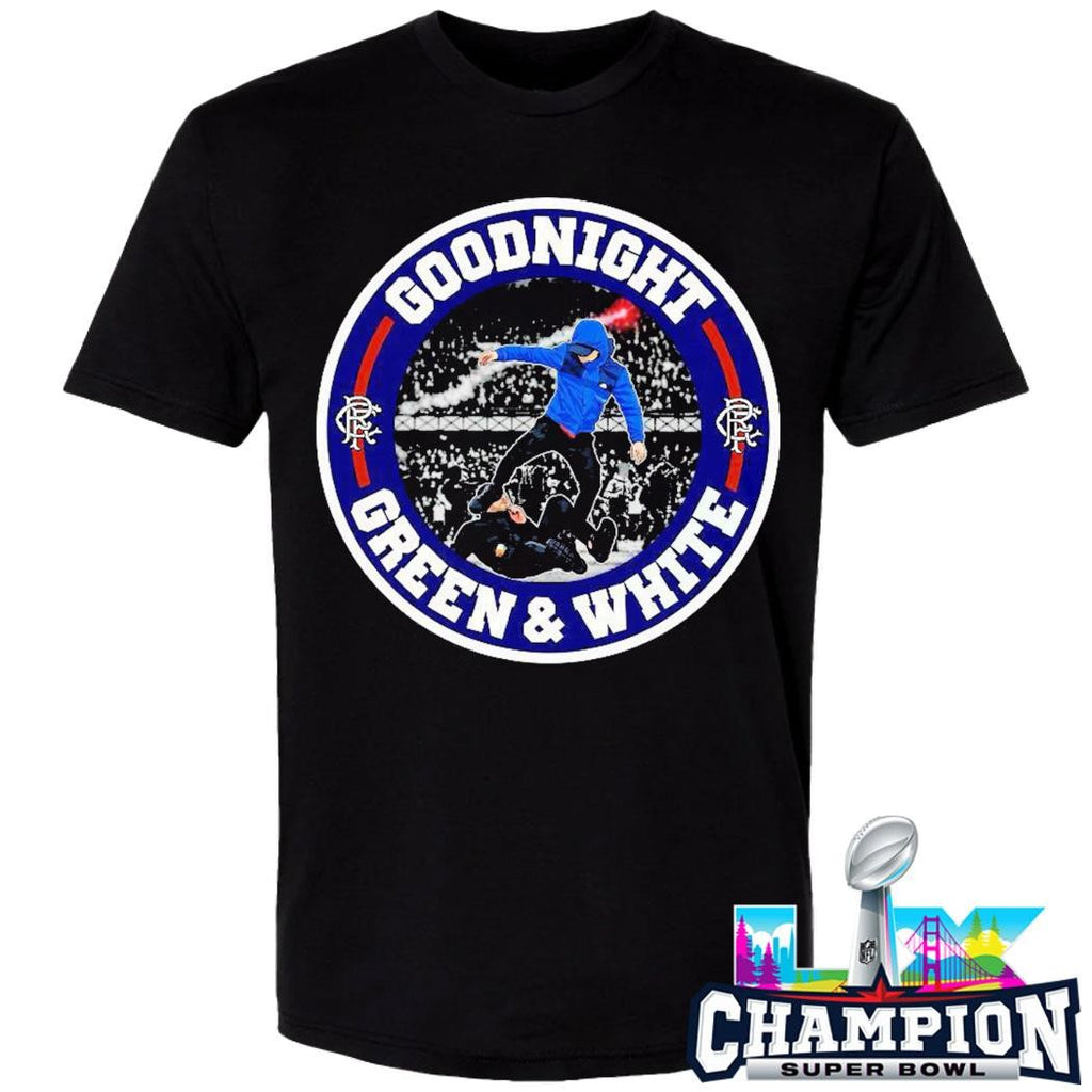 Union Bears Goodnight Green And White Shirt