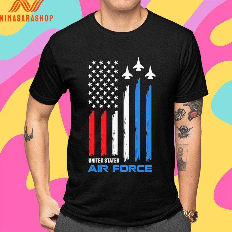 United States Air Force USA Flag Shirts