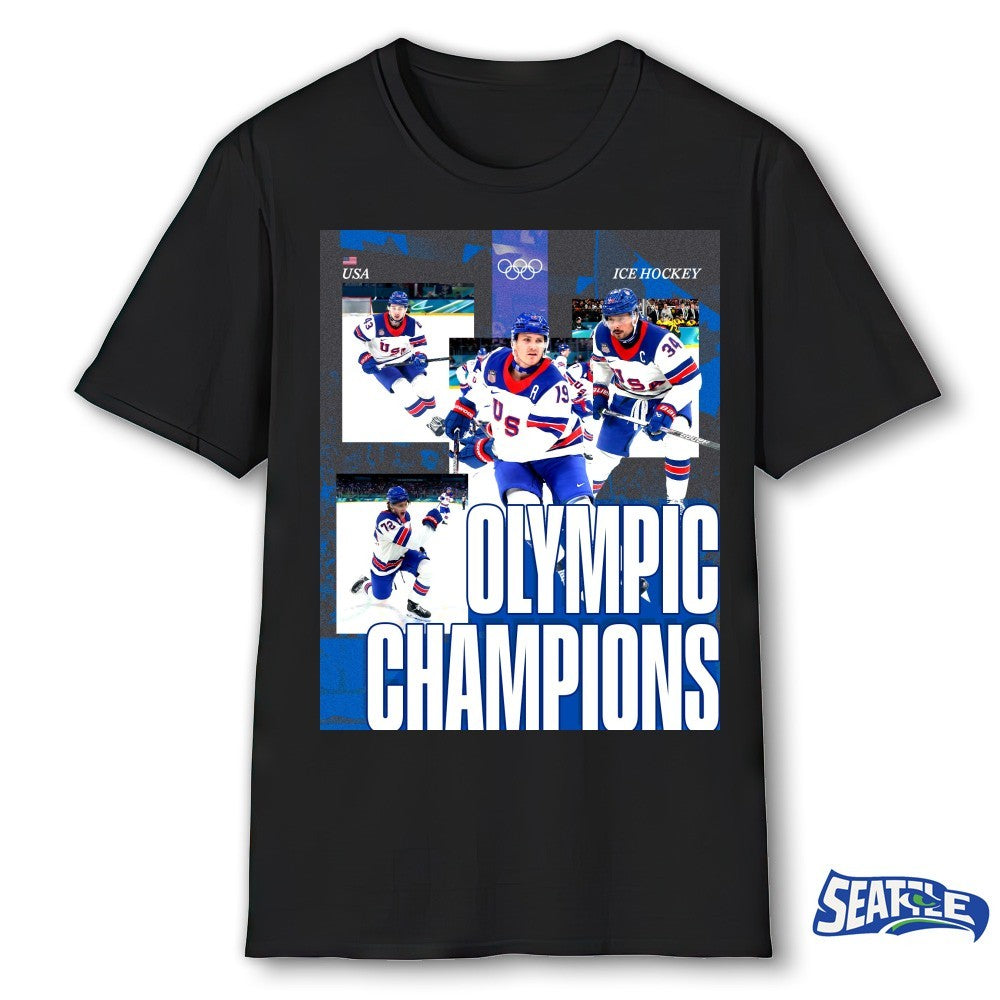 United States Men’s Ice Hockey Claims Their First Olympic Title Since Lake Placid 1980 Poster shirt