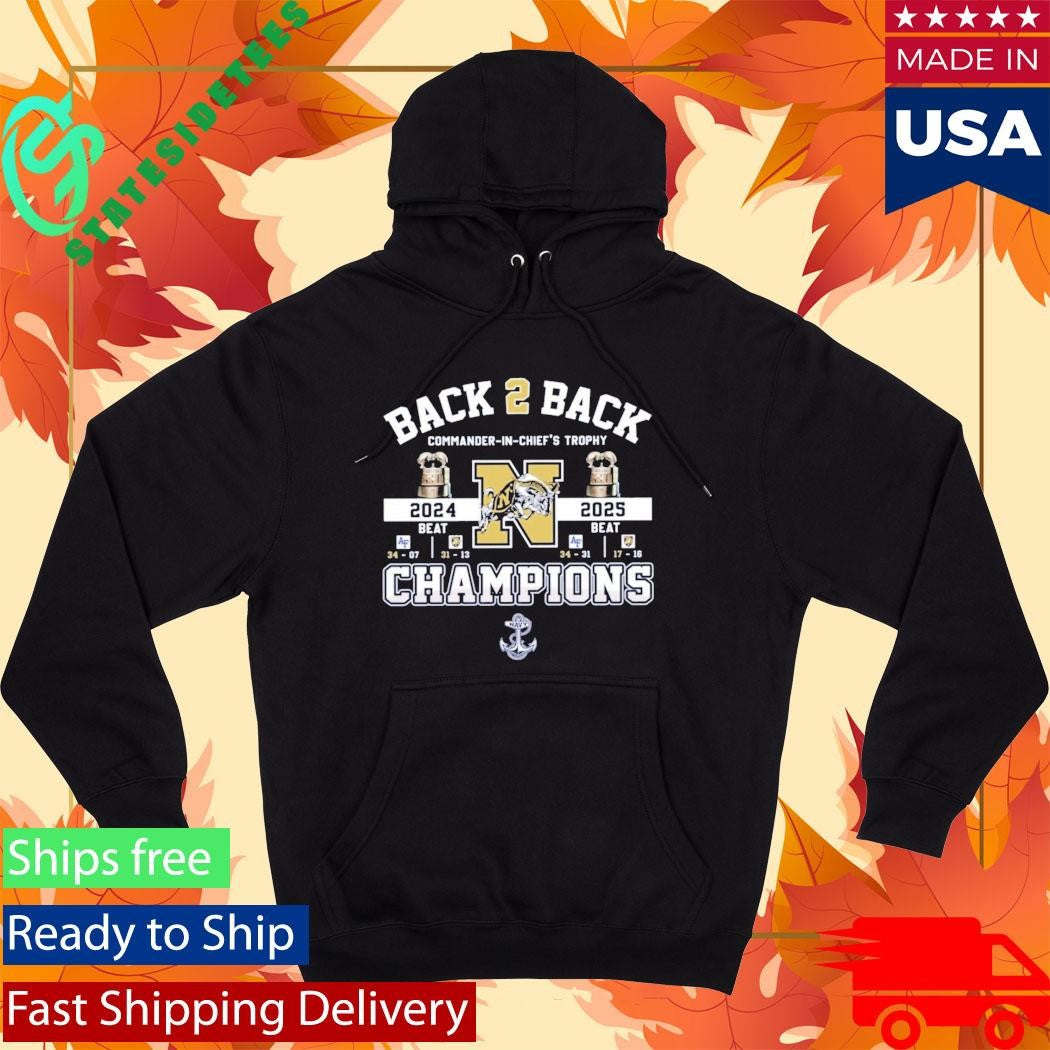 United States Naval Academy Navy Midshipmen 20242025 Commander In Chiefs Trophy Champions Shirt