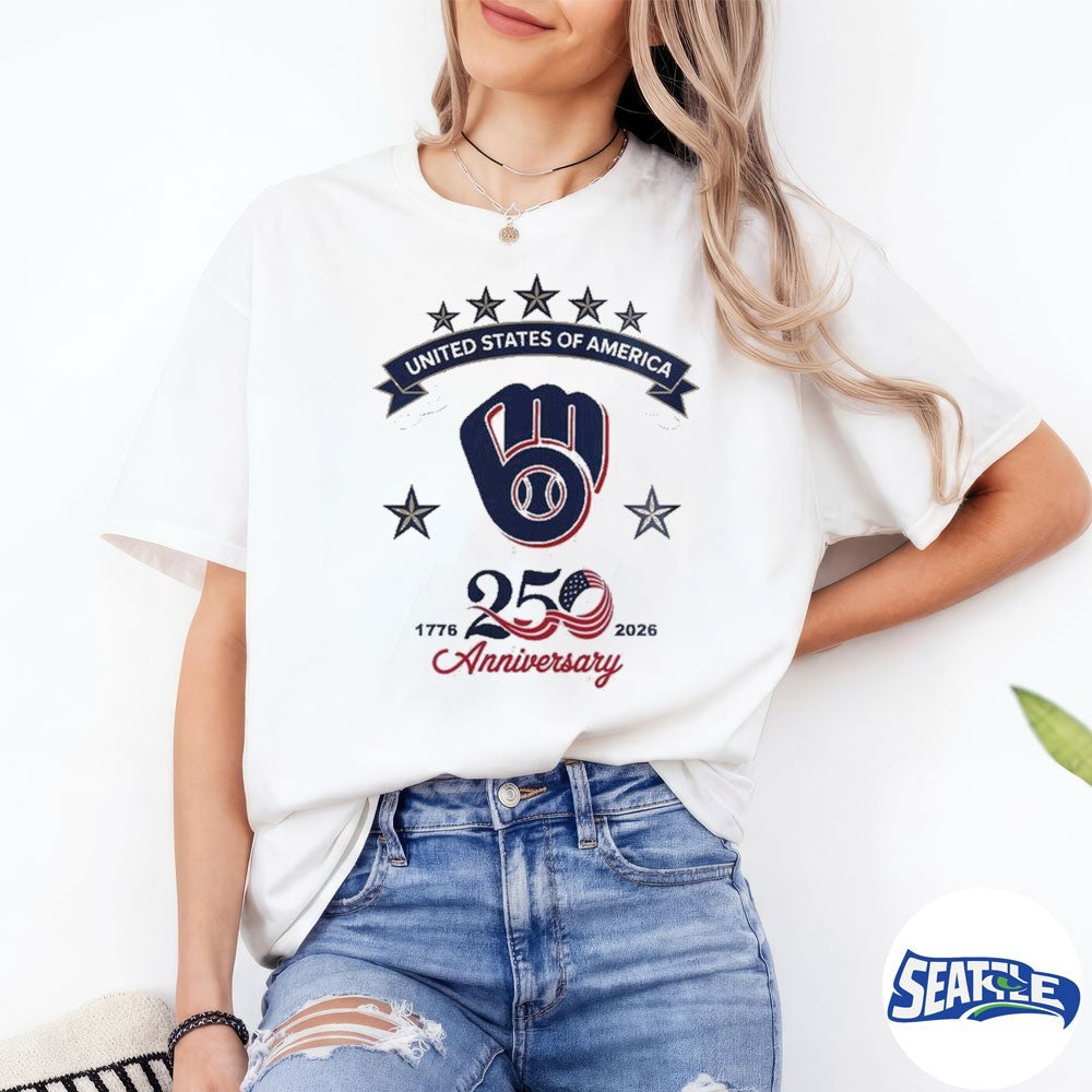 United States Of America Milwaukee Brewers x America’s 250th Anniversary 2026 shirt