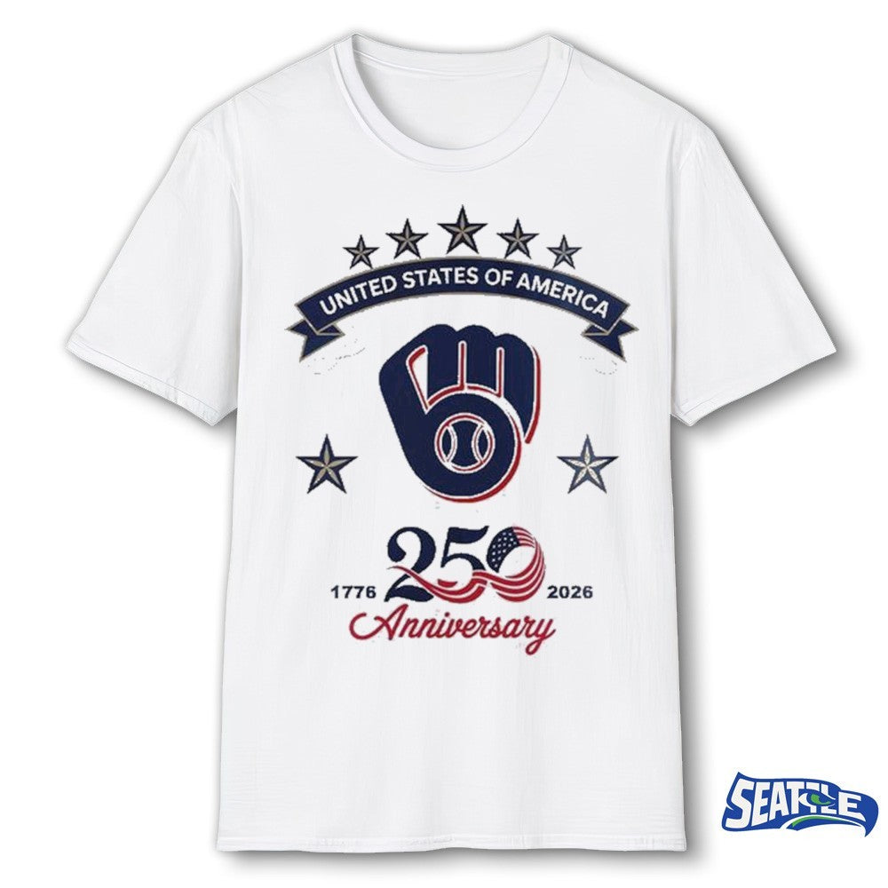 United States Of America Milwaukee Brewers x America’s 250th Anniversary 2026 shirt