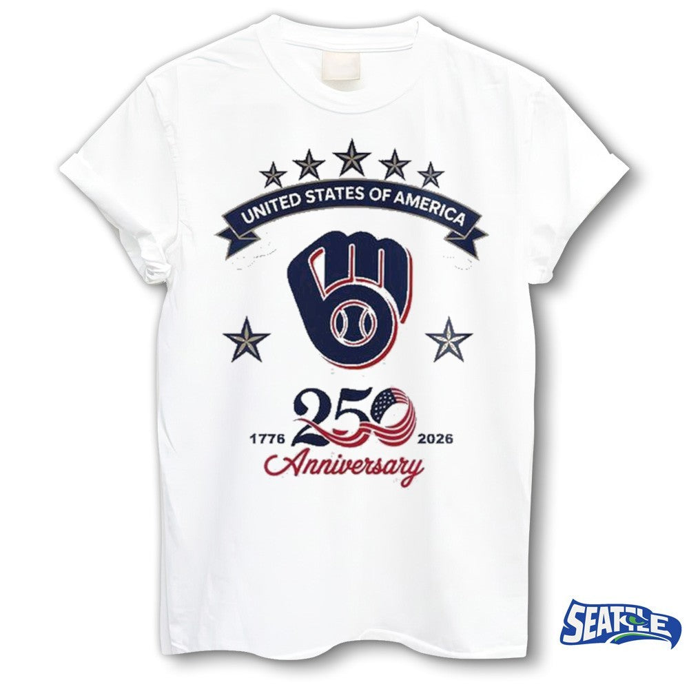 United States Of America Milwaukee Brewers x America’s 250th Anniversary 2026 shirt