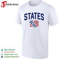 United States soccer flying ball shirt