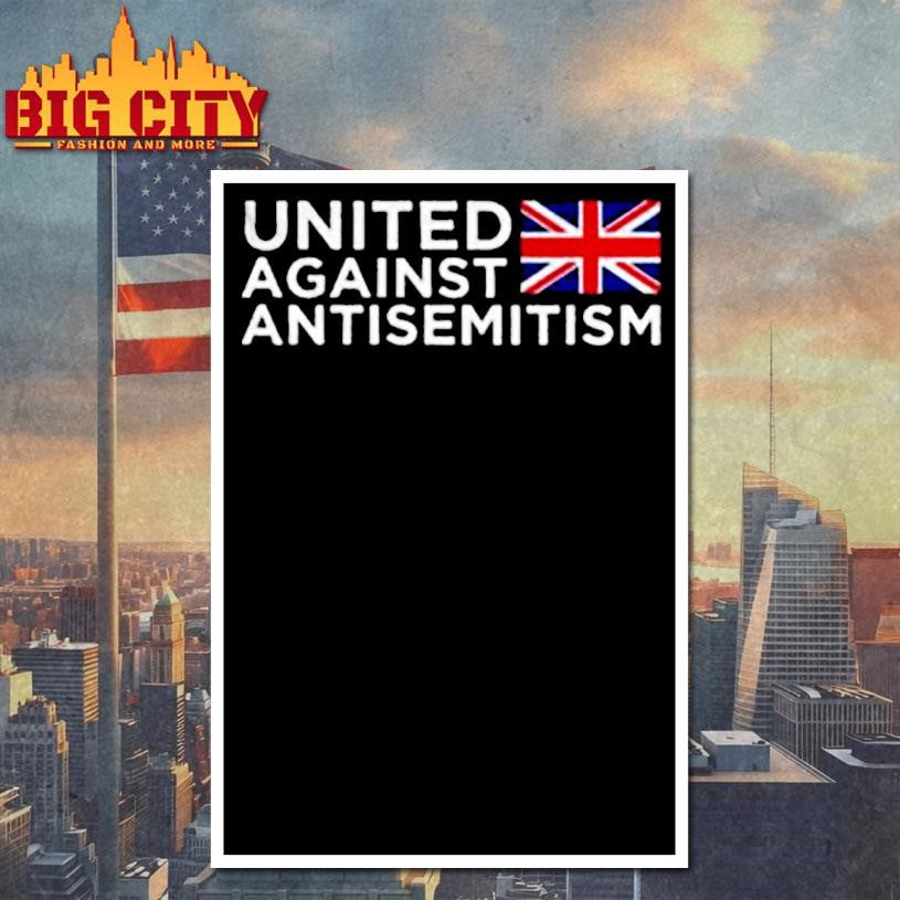 United against antisemitism UK flag shirt
