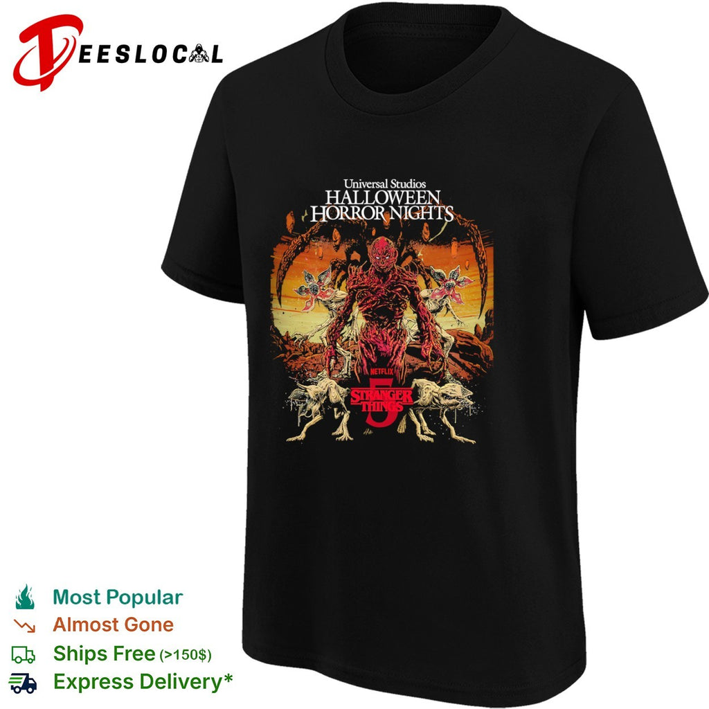 Universal Studios Halloween Horror Nights Stranger Things 5 Vecna Demogorgon shirt