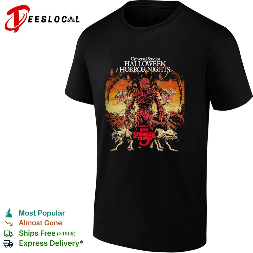 Universal Studios Halloween Horror Nights Stranger Things 5 Vecna Demogorgon shirt
