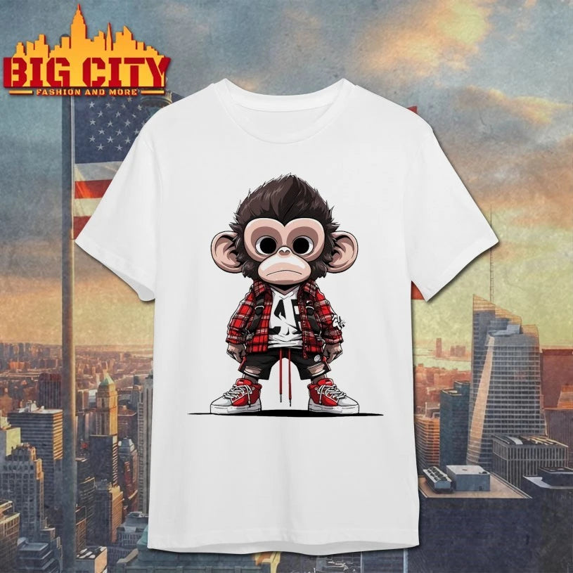 Urban Monkey in Plaid shirt