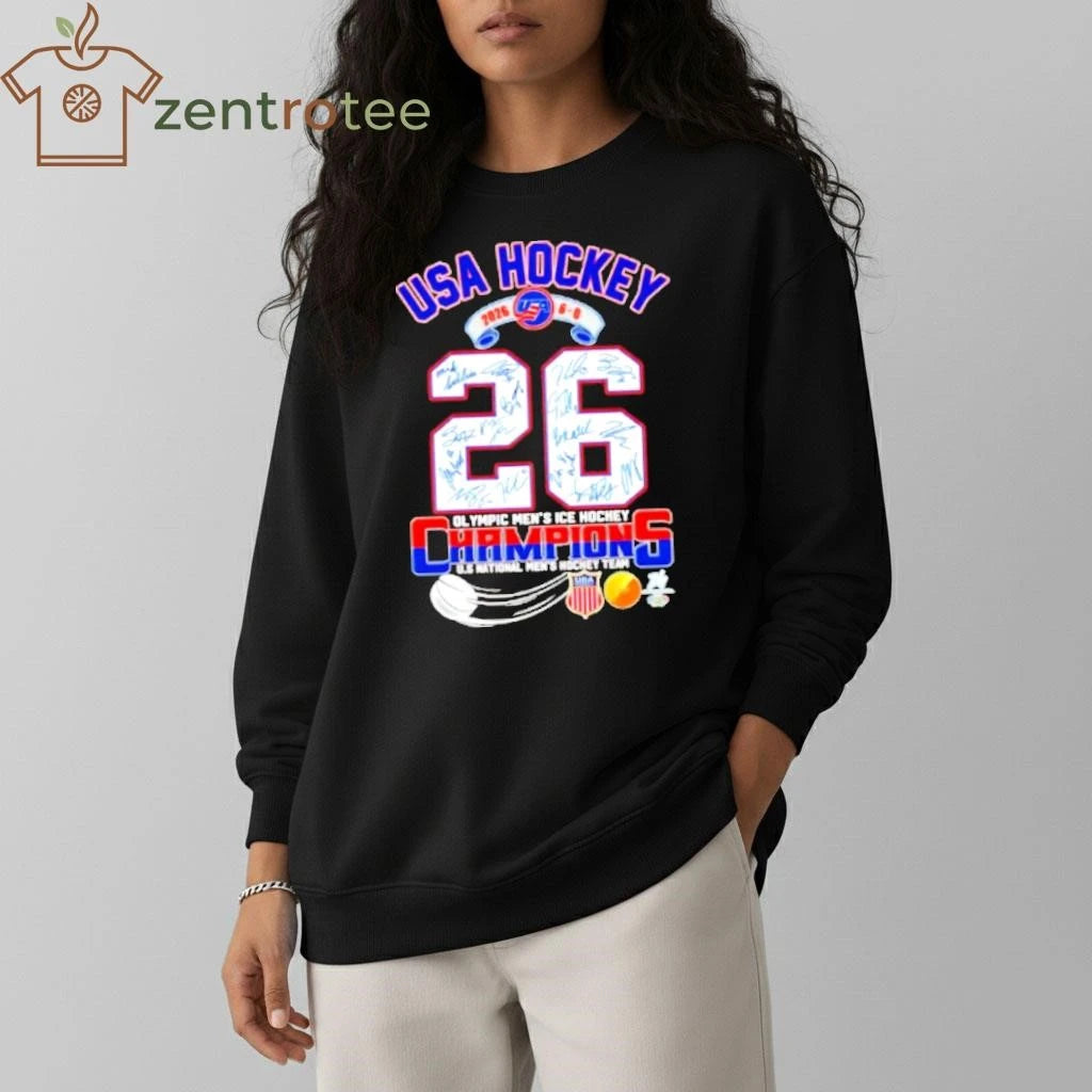 Usa Hockey Olympic Mens Ice Hockey Champions U 26 tee
