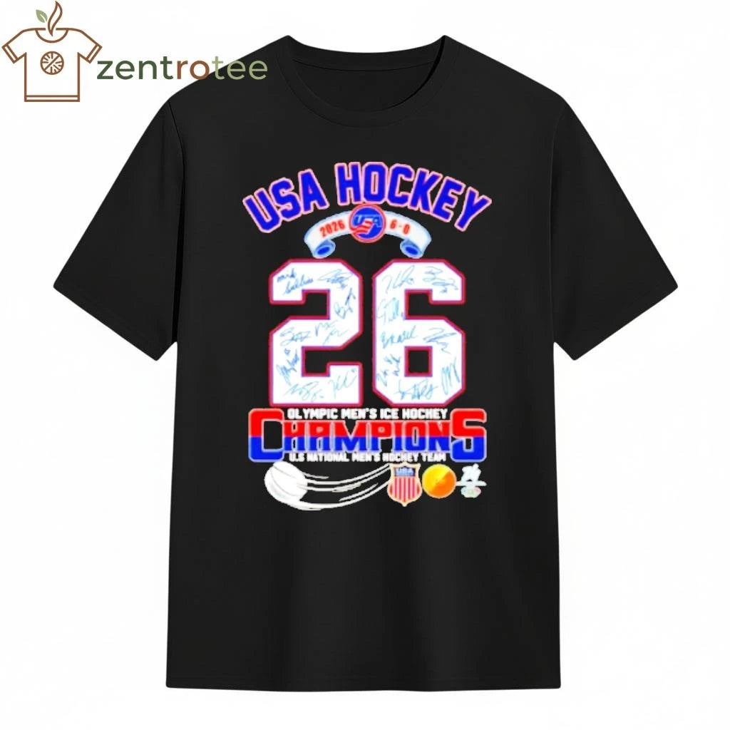 Usa Hockey Olympic Mens Ice Hockey Champions U 26 tee