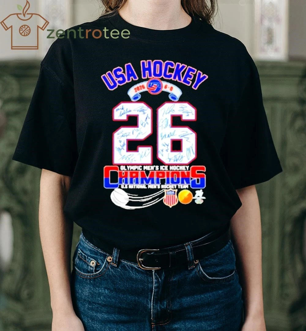 Usa Hockey Olympic Mens Ice Hockey Champions U 26 tee