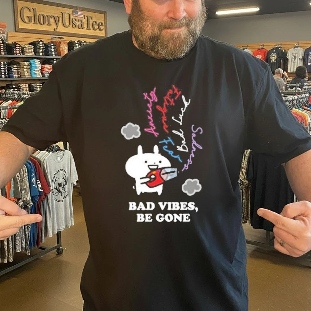 Usagyuuun Bad Vibes Be Gone Black Shirt