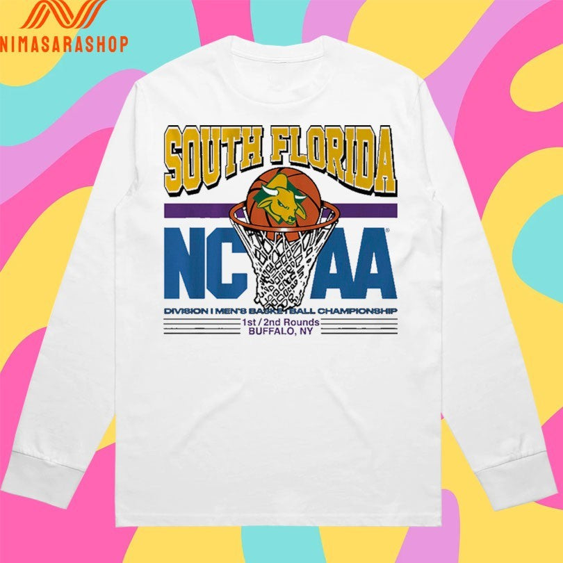 Usf Bulls Mbb South Florida 2026 Ncaa Division I Men’s Basketball Championship 1st 2nd Rounds Buffalo Ny Tournament Retro Vibes Shirts