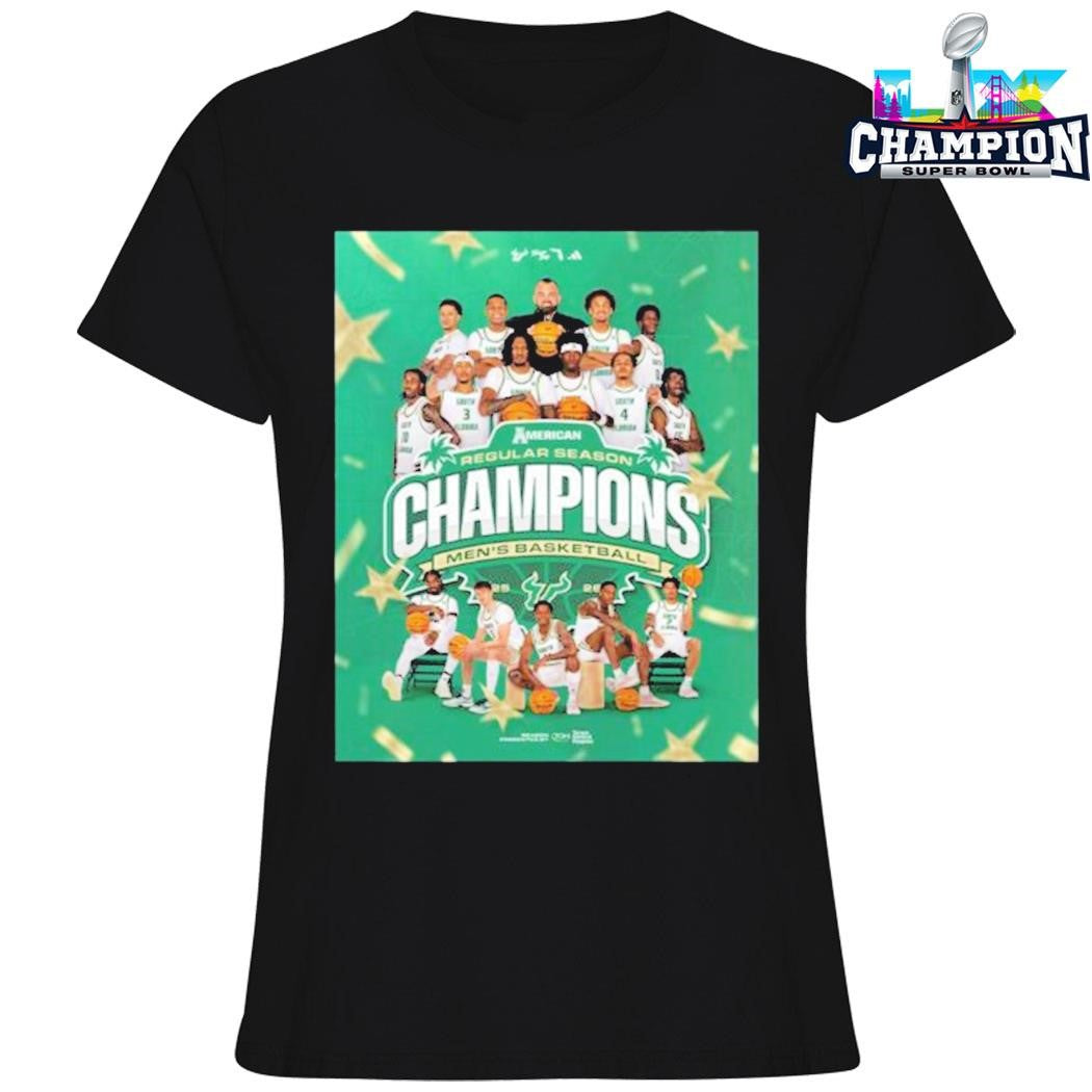 Usf South Florida Bulls Men’s Basketball 2025 2026 Acc Regular Season Champions Shirt