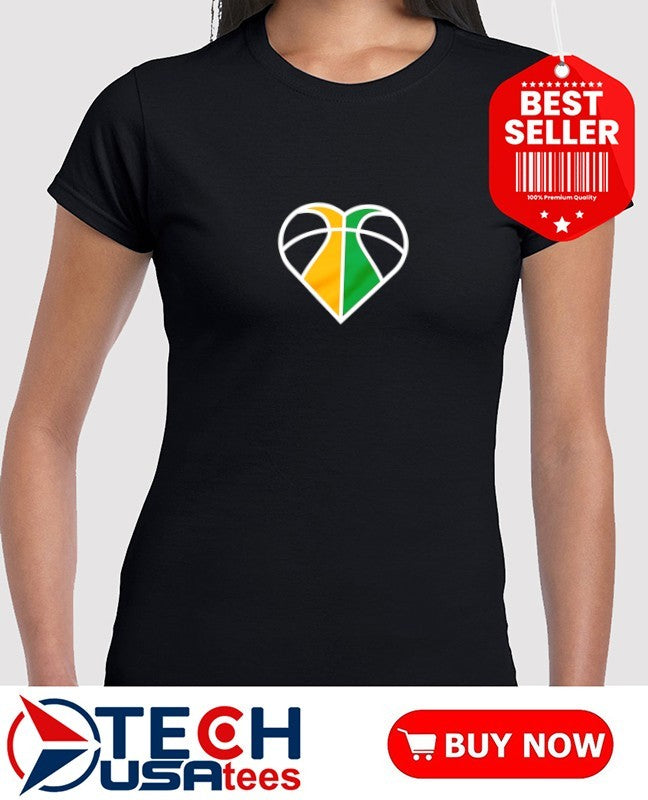 Utah Jazz Basketball heart logo shirt