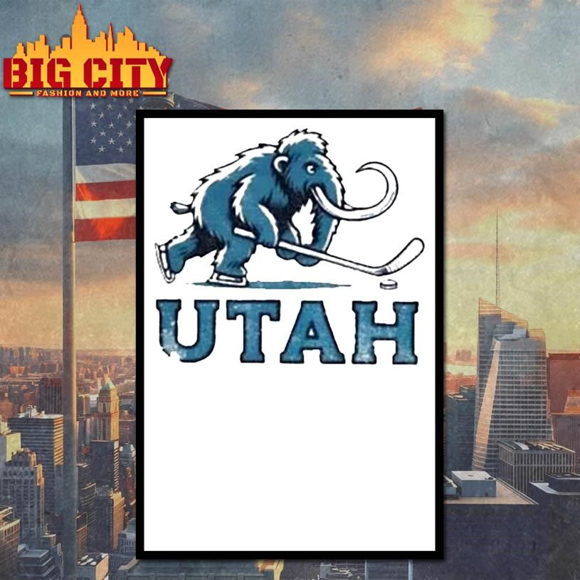 Utah Mammoth Hockey NHL mascot logo shirt