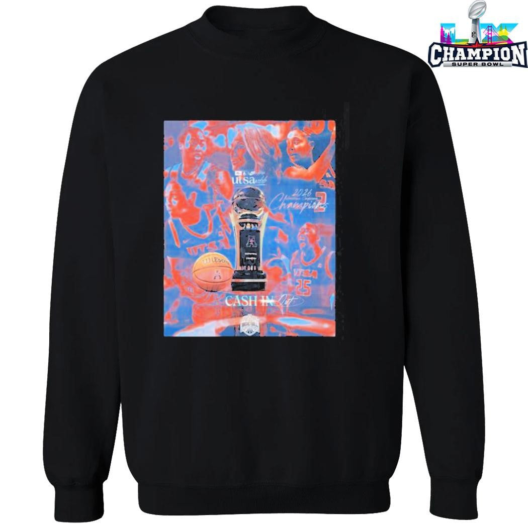 Utsa Roadrunners Women’s Basketball 2026 American Conference Tournament Champions Shirt