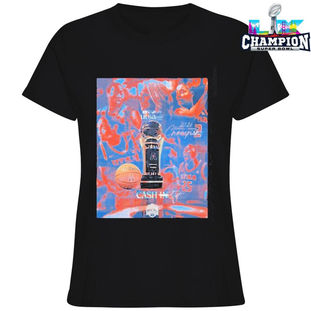 Utsa Roadrunners Women’s Basketball 2026 American Conference Tournament Champions Shirt