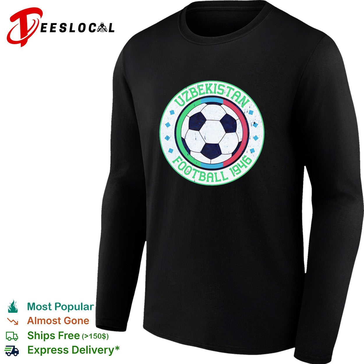 Uzbekistan football 1946 vintage soccer shirt