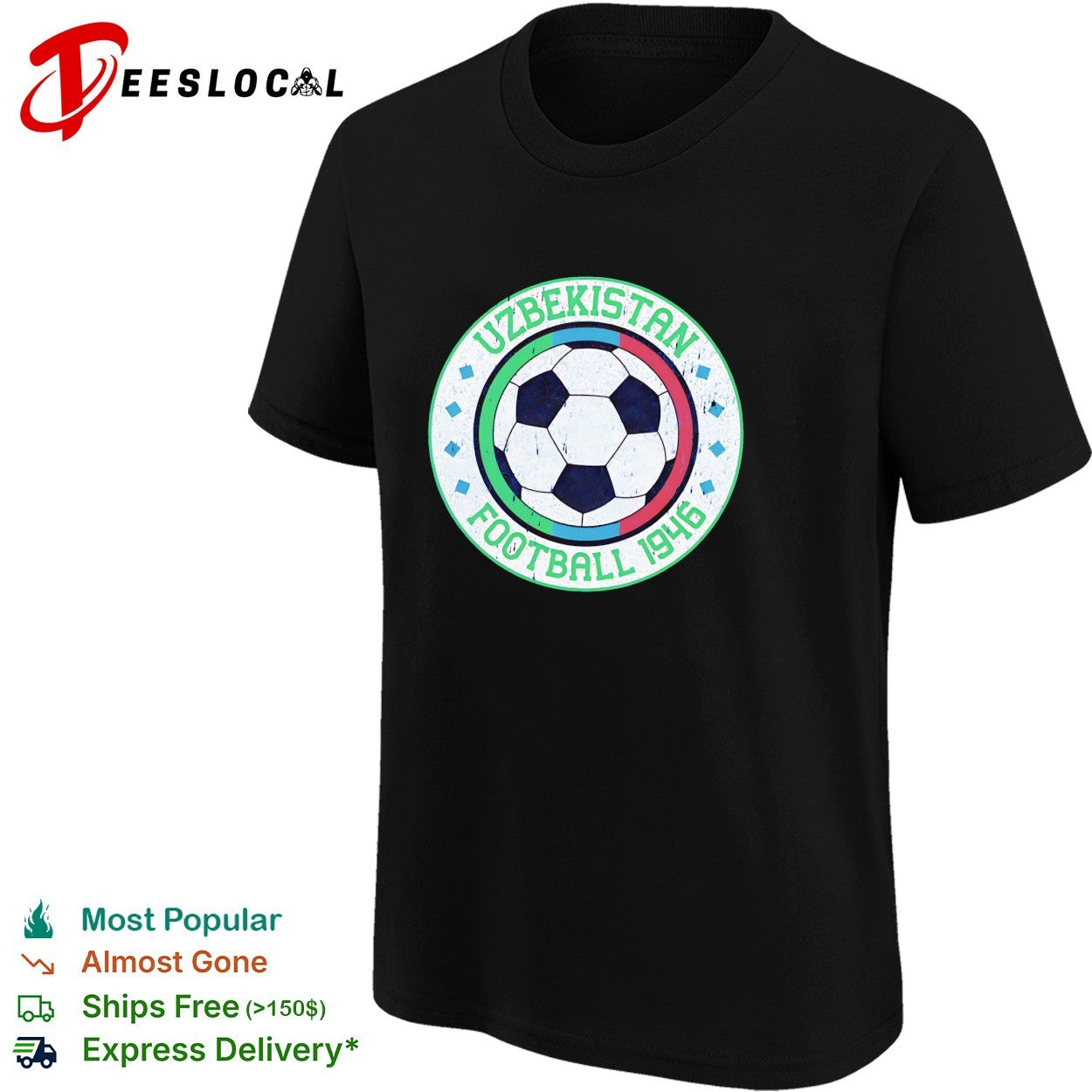 Uzbekistan football 1946 vintage soccer shirt