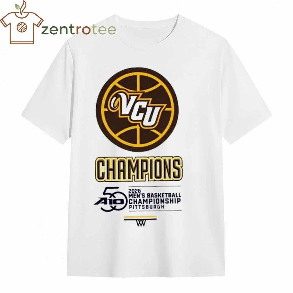 VCU Rams 2026 A-10 Men’s Basketball Tournament Champions tee
