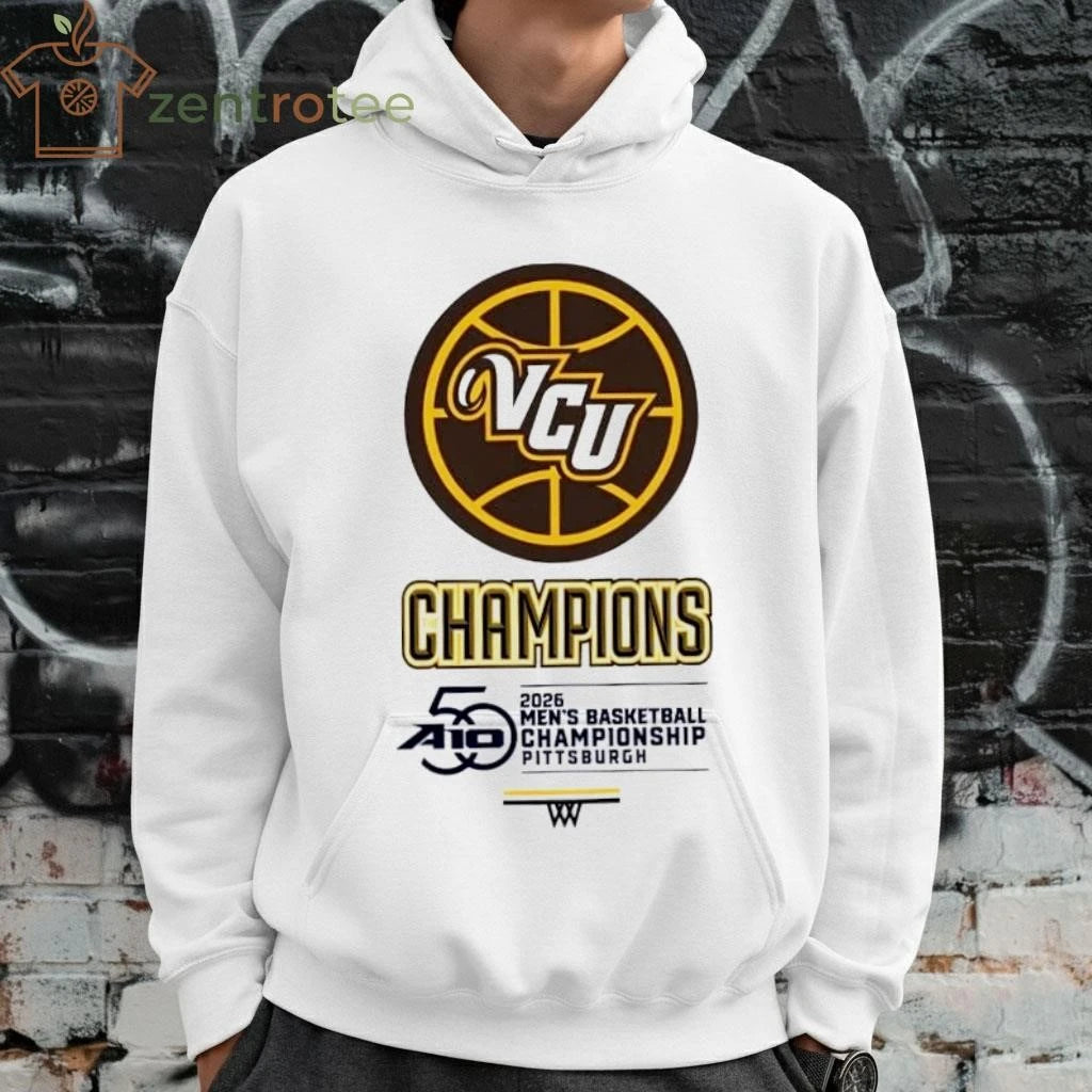 VCU Rams 2026 A-10 Men’s Basketball Tournament Champions tee