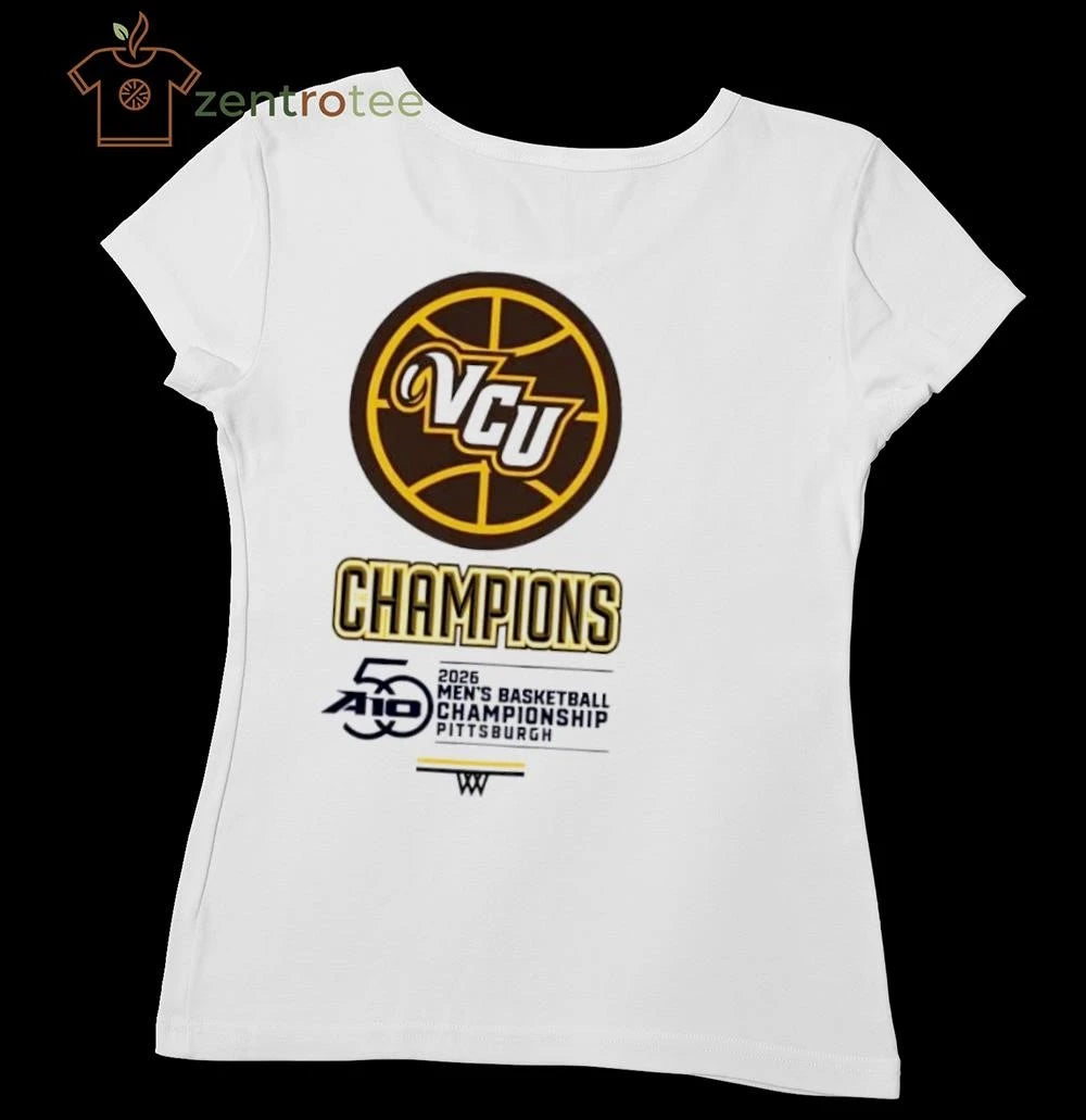 VCU Rams 2026 A-10 Men’s Basketball Tournament Champions tee