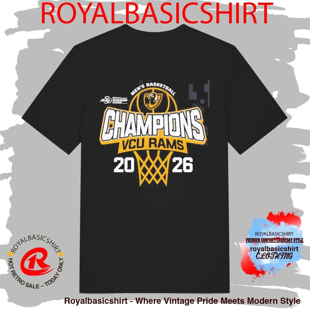 VCU Rams Men’s Basketball 2026 Atlantic 10 Tournament Champions Locker Room T-Shirt