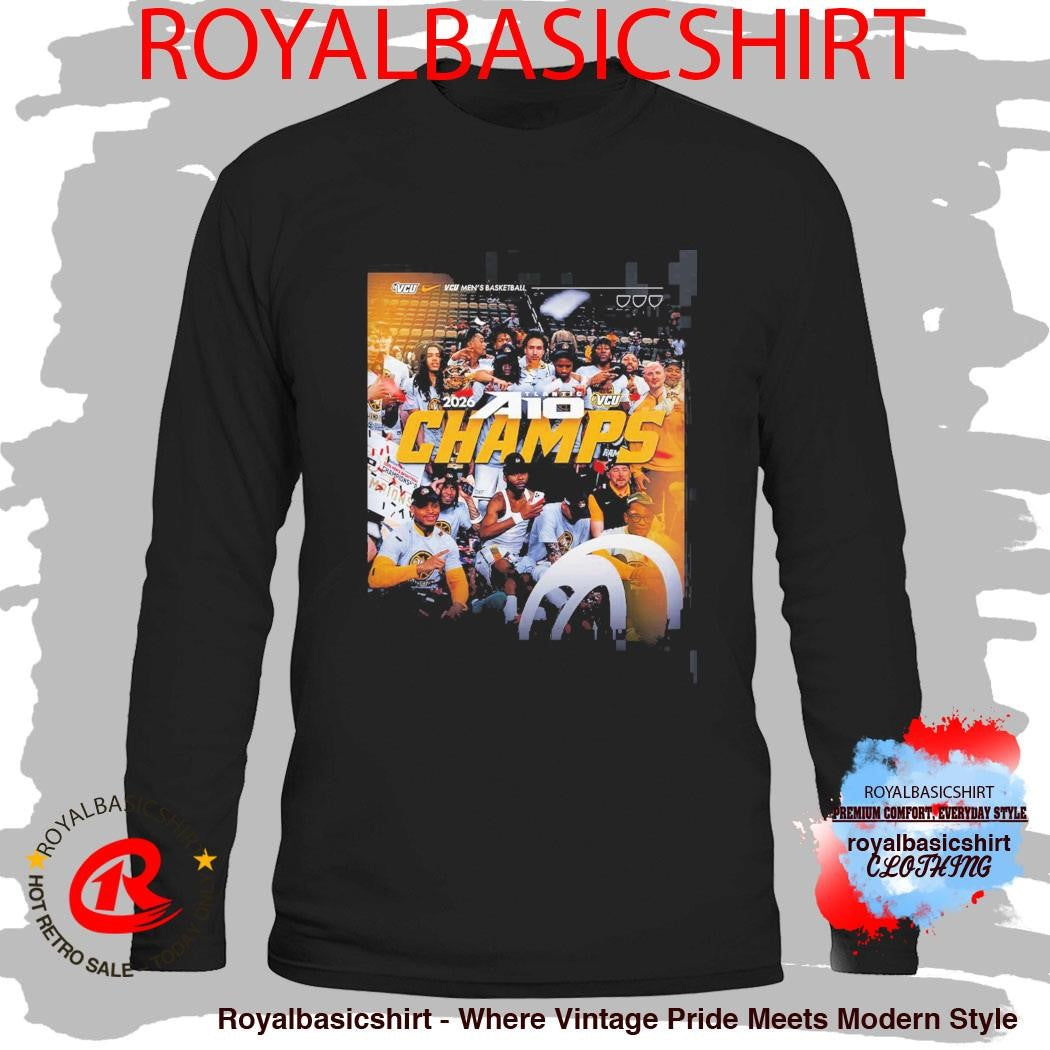 VCU Rams Men’s Basketball 2026 Atlantic 10 Tournament Champions Poster T-Shirt