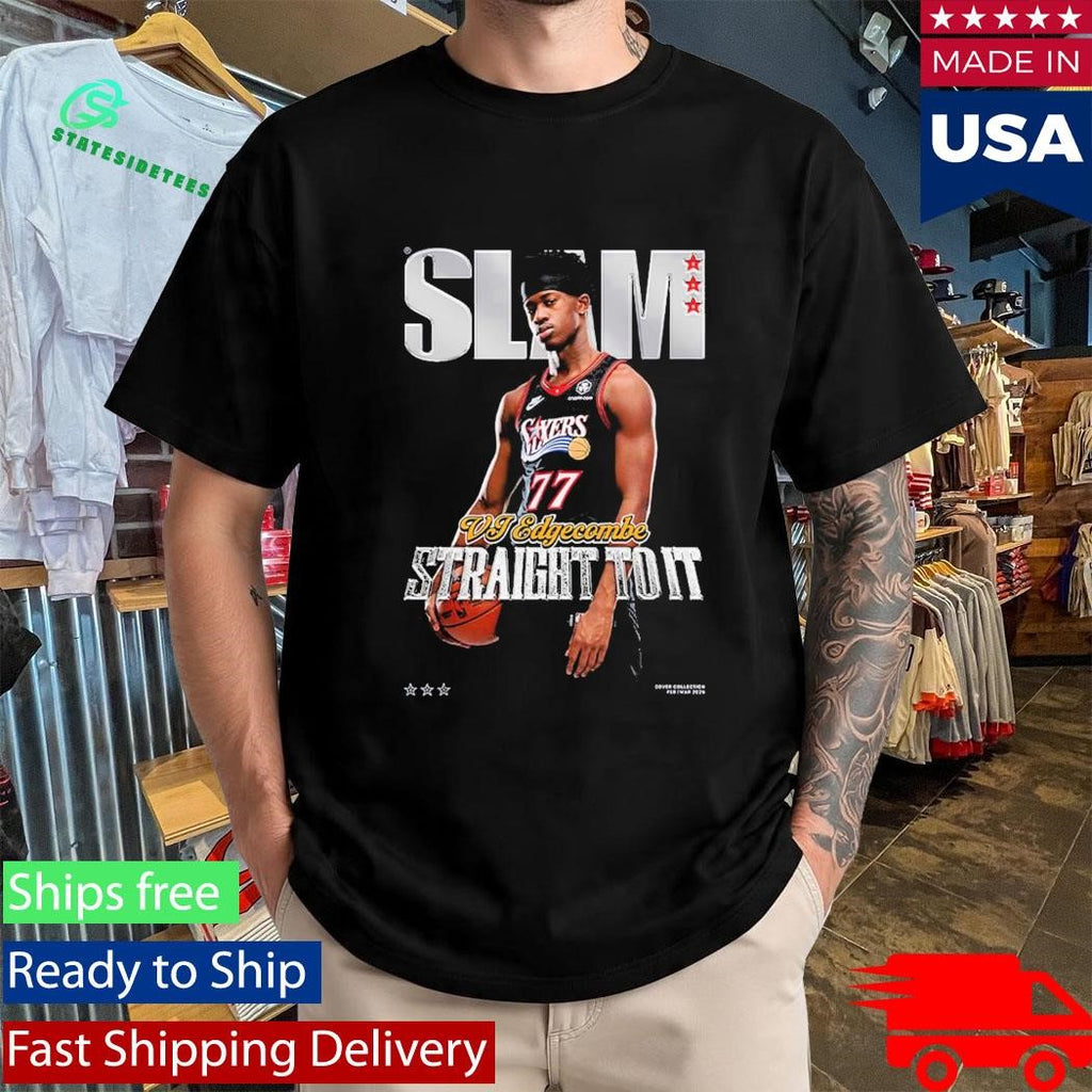 VJ Edgecombe On The SLAM 260 Magazine Straight To It Gold Metal Editions T-Shirt