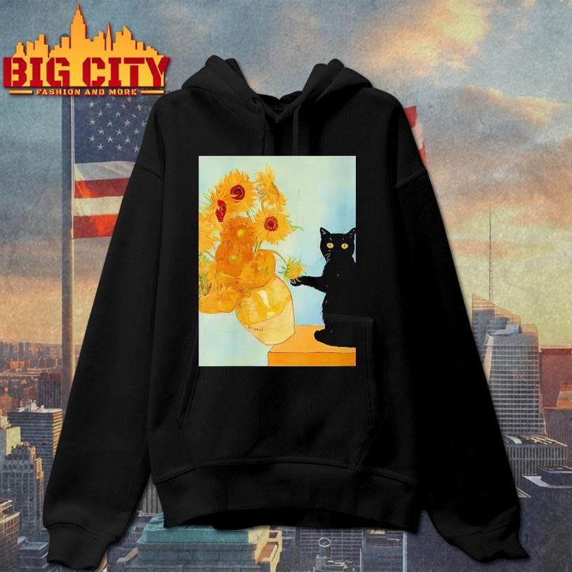 Van Gogh Sunflowers Cat Meme Shirt