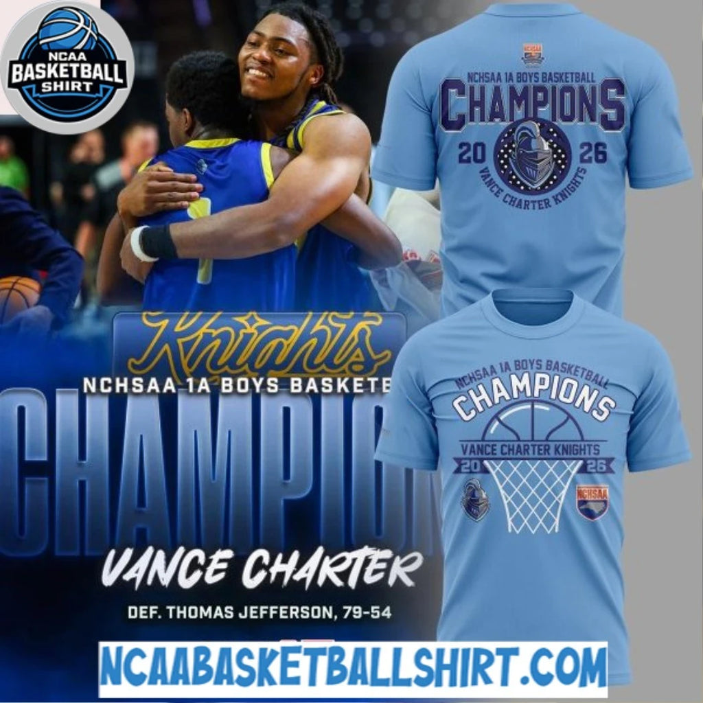 Vance Charter Knights 1A Boys Basketball Champions 2026 Hoodie T-Shirt