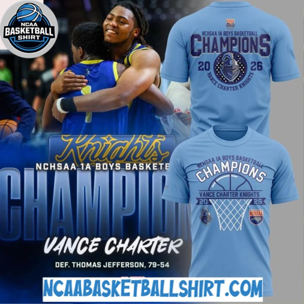 Vance Charter Knights 1A Boys Basketball Champions 2026 Hoodie T-Shirt