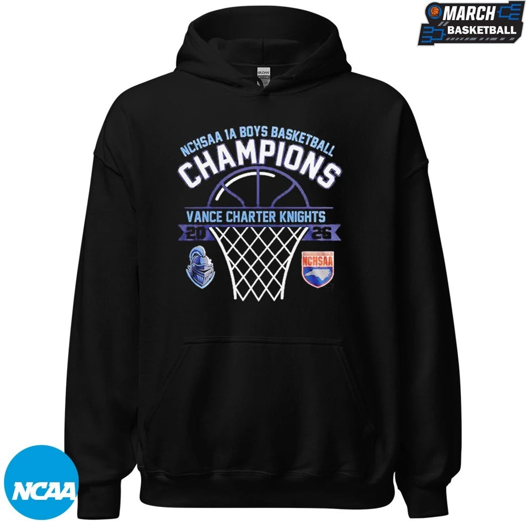 Vance Charter Knights 2026 NCHSAA 1A Boys Champions T-Shirts
