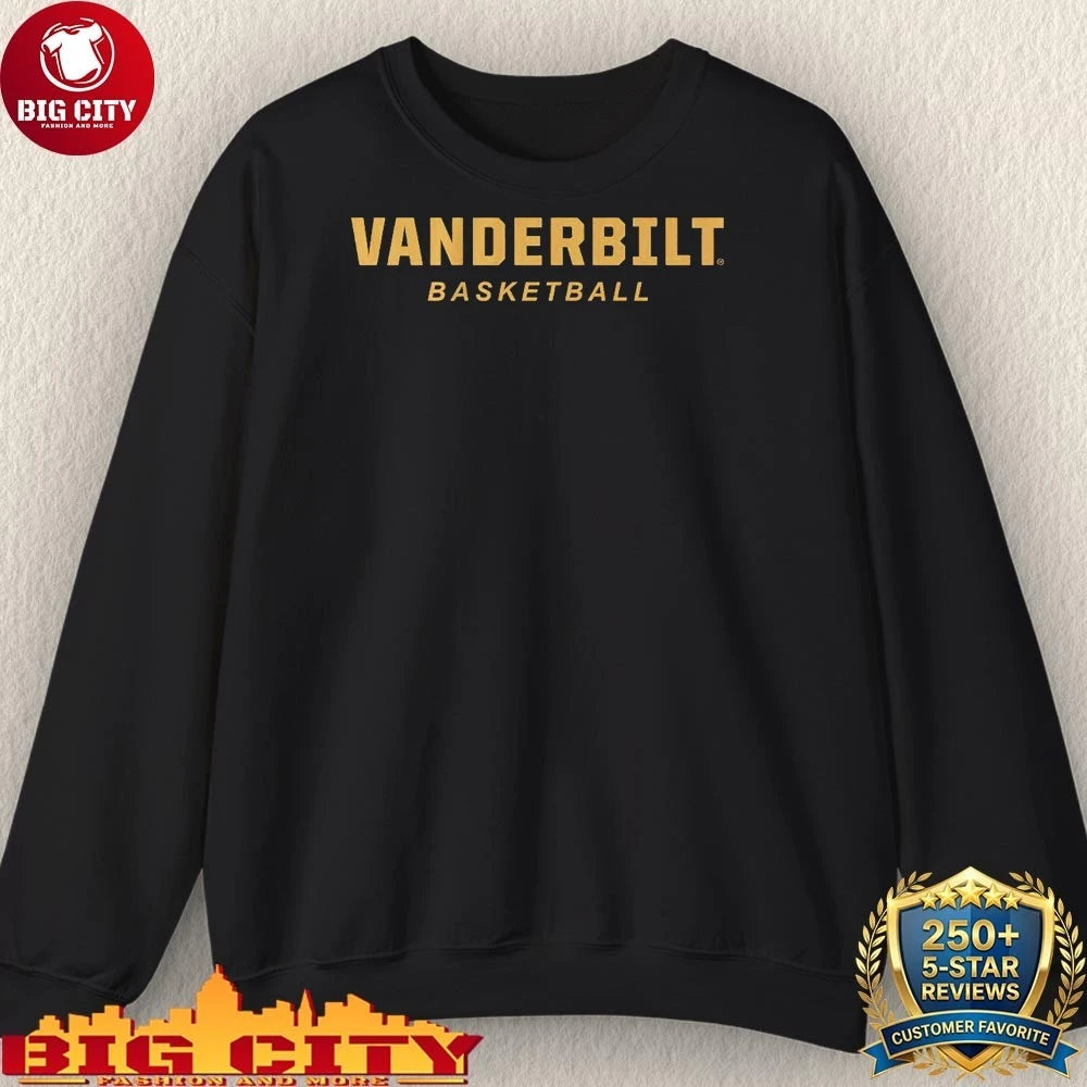Vanderbilt Basketball Logo Stack text shirt