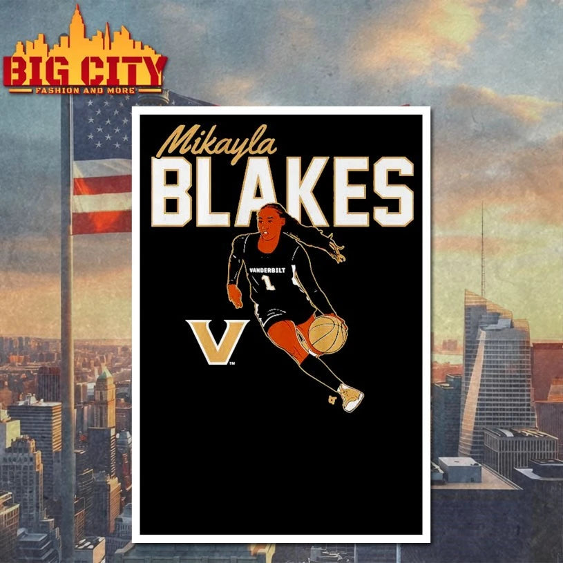 Vanderbilt Basketball Mikayla Blakes Name Pose shirt