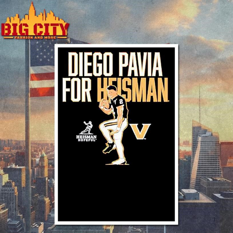 Vanderbilt Commodores Football Diego Pavia for Heisman pose shirt
