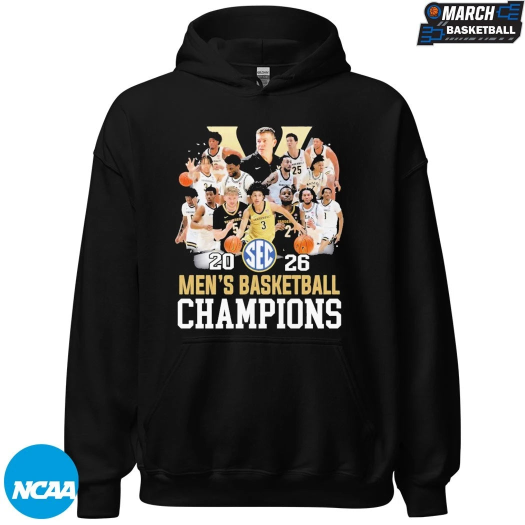 Vanderbilt Commodores SEC Men’s Basketball Champions Players T-shirts