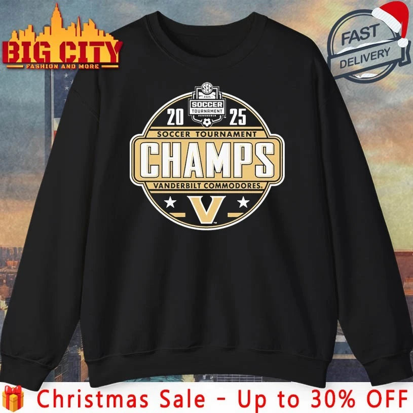 Vanderbilt Commodores soccer Tournament Champs 2025 shirt