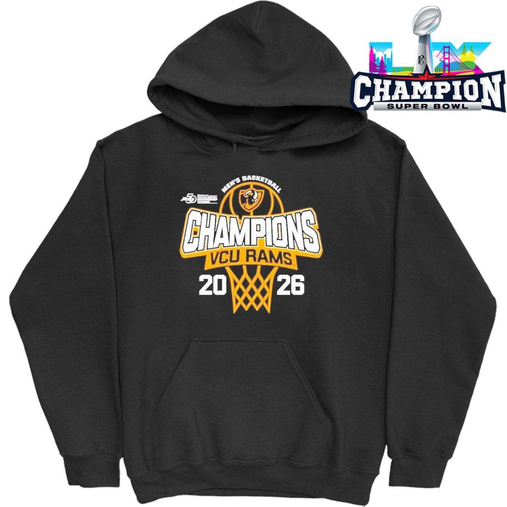 Vcu Rams Men’s Basketball 2026 Atlantic 10 Tournament Champions Locker Room Shirt