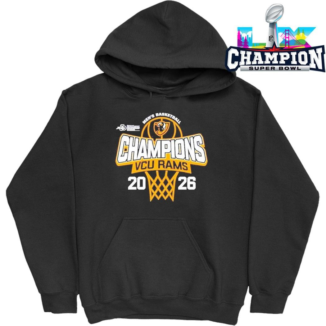 Vcu Rams Men’s Basketball 2026 Atlantic 10 Tournament Champions Locker Room Shirt