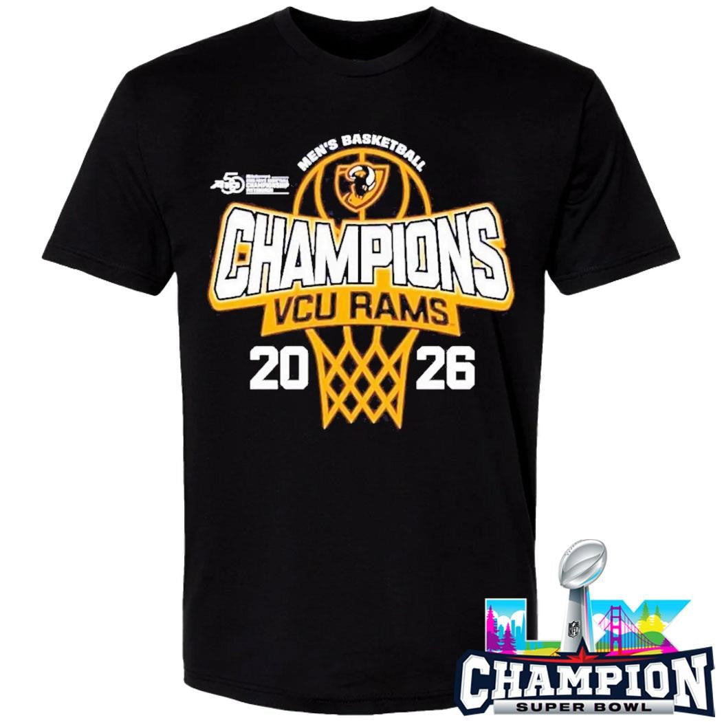 Vcu Rams Men’s Basketball 2026 Atlantic 10 Tournament Champions Locker Room Shirt
