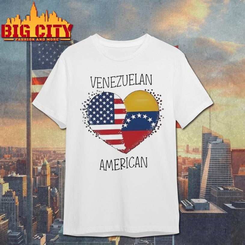 Venezuela America Heart Flag Shirt