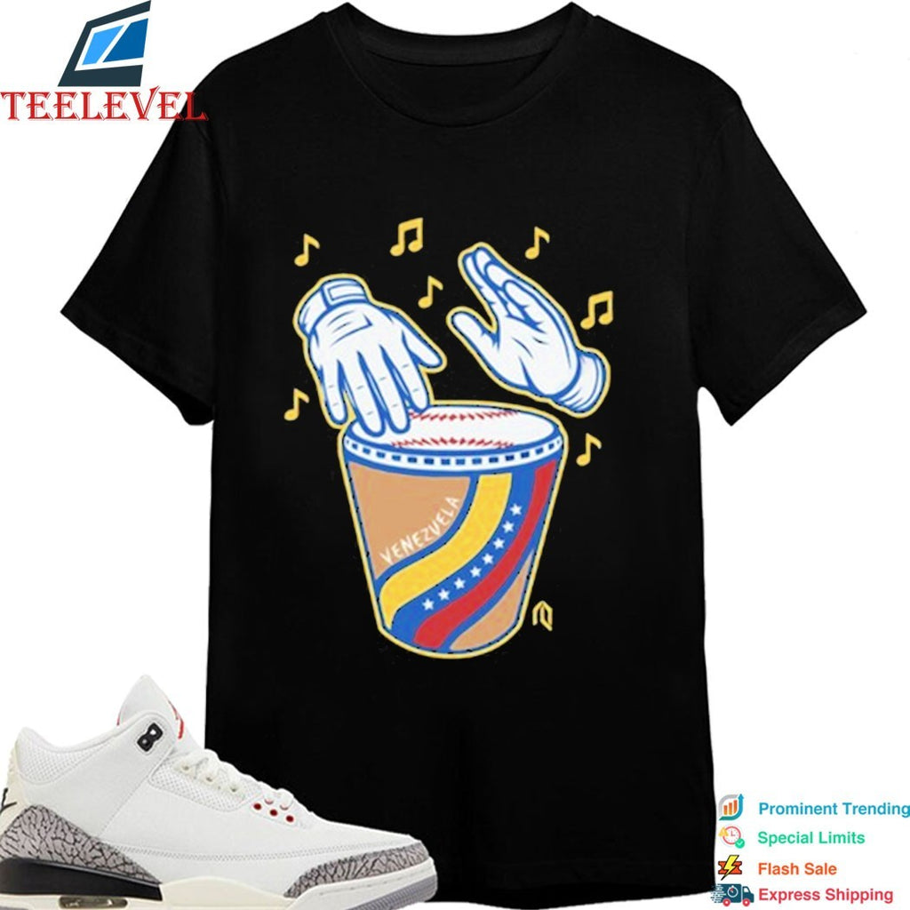 Venezuela Tambor Béisbol Hands T-shirts