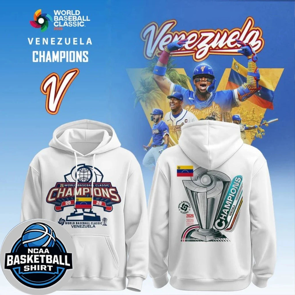 Venezuela World Baseball Classic 2026 Champions Flag And Logo Two Sided Shirt