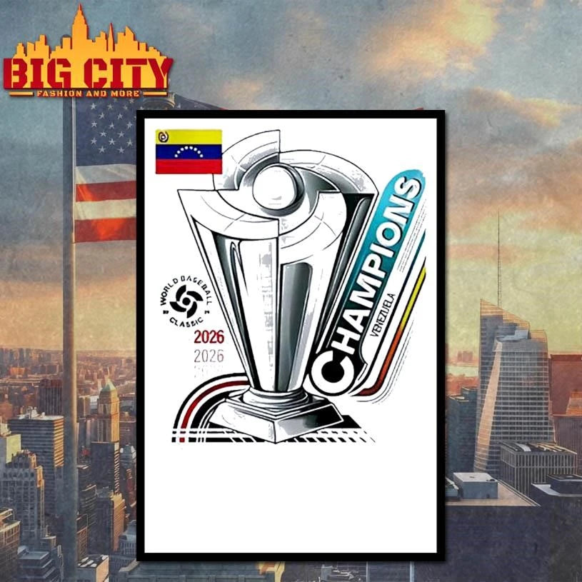 Venezuela World Baseball Classic 2026 Champions trophy logo T Shirt