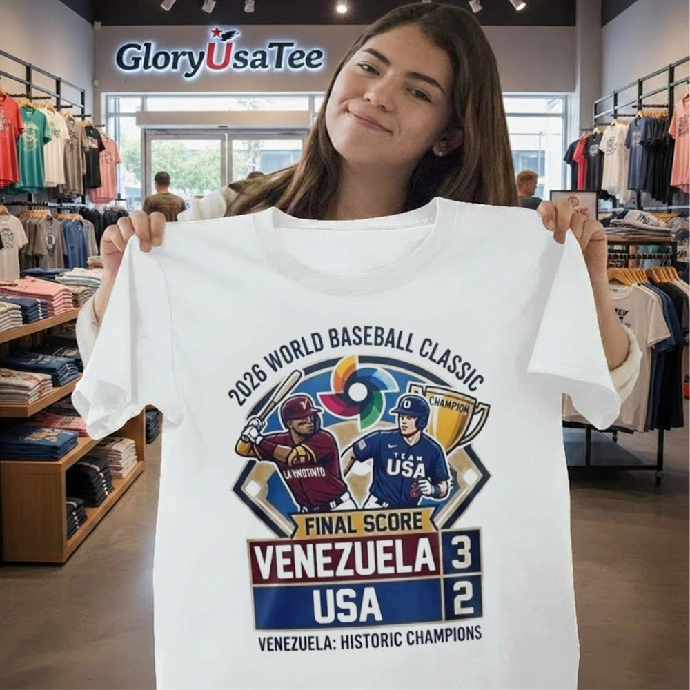 Venezuela beats USA to win 2026 World Baseball Classic championship sport t-shirt