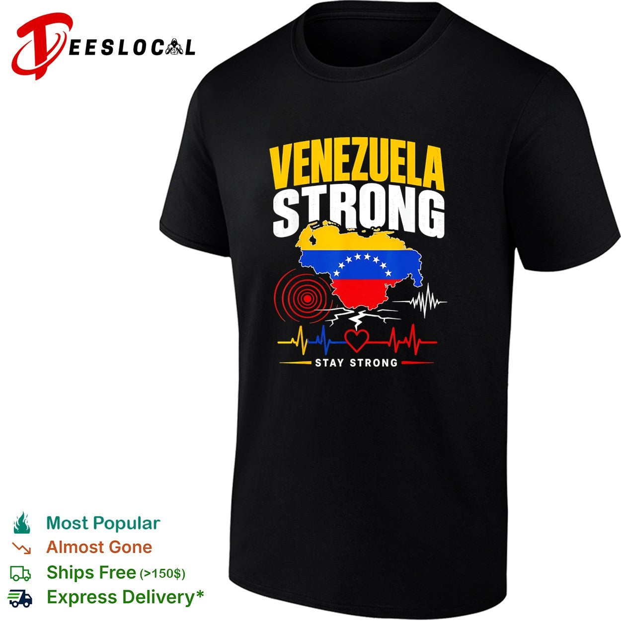 Venezuela strong stay strong map shirt